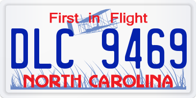 NC license plate DLC9469