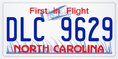 NC license plate DLC9629