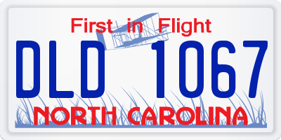 NC license plate DLD1067