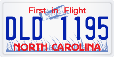 NC license plate DLD1195