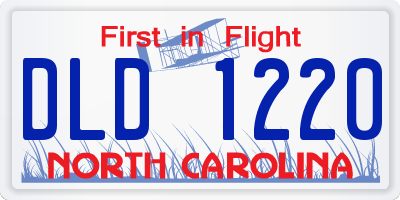 NC license plate DLD1220