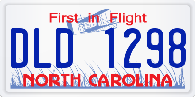 NC license plate DLD1298