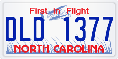 NC license plate DLD1377