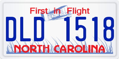 NC license plate DLD1518