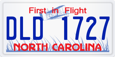 NC license plate DLD1727