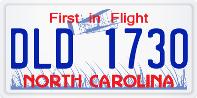 NC license plate DLD1730