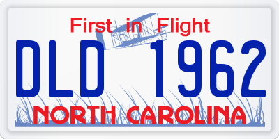 NC license plate DLD1962