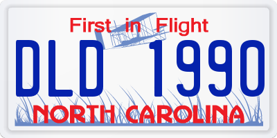 NC license plate DLD1990