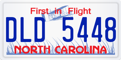 NC license plate DLD5448