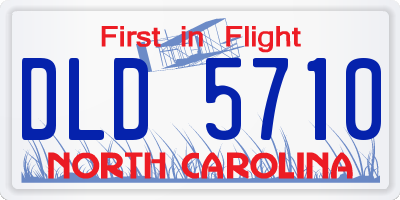 NC license plate DLD5710