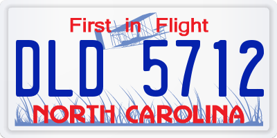 NC license plate DLD5712