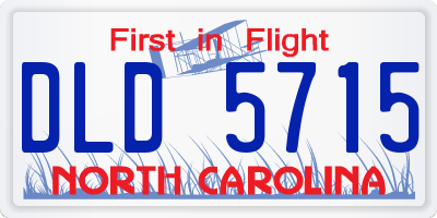 NC license plate DLD5715