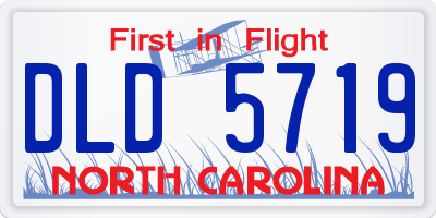 NC license plate DLD5719
