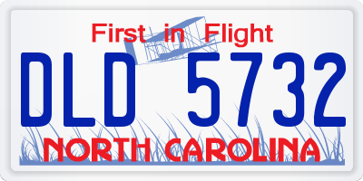 NC license plate DLD5732