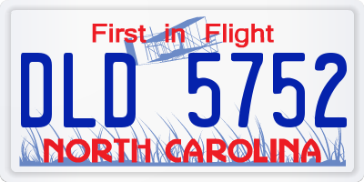 NC license plate DLD5752