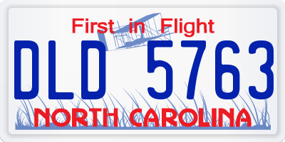 NC license plate DLD5763