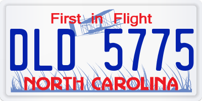 NC license plate DLD5775