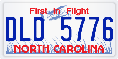 NC license plate DLD5776