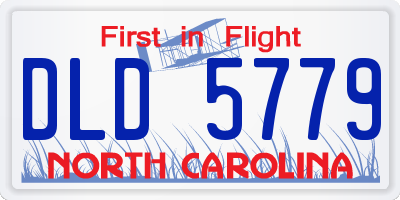 NC license plate DLD5779