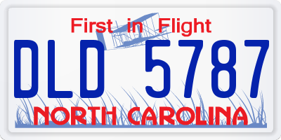 NC license plate DLD5787