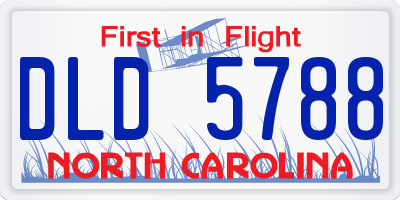 NC license plate DLD5788