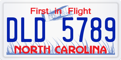 NC license plate DLD5789