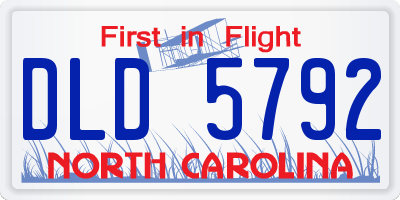 NC license plate DLD5792