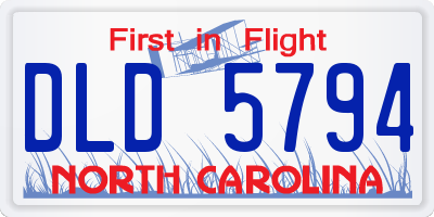 NC license plate DLD5794
