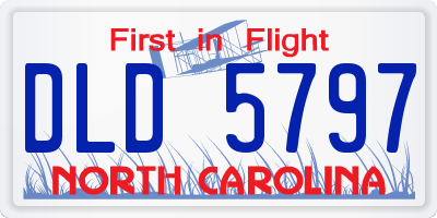 NC license plate DLD5797