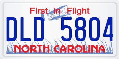 NC license plate DLD5804