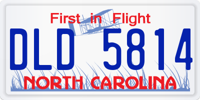 NC license plate DLD5814