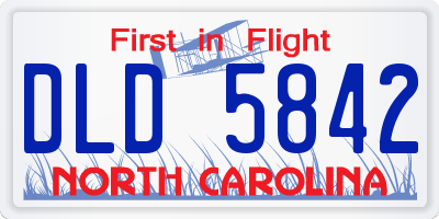 NC license plate DLD5842