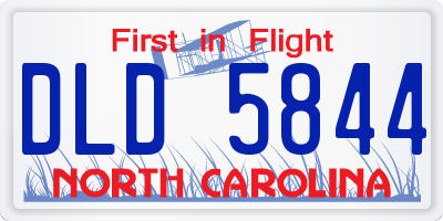 NC license plate DLD5844