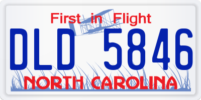NC license plate DLD5846
