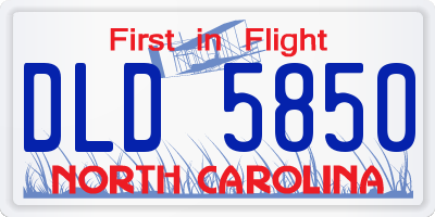 NC license plate DLD5850