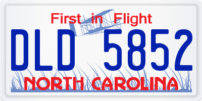 NC license plate DLD5852
