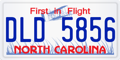 NC license plate DLD5856