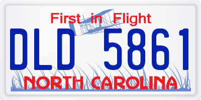 NC license plate DLD5861