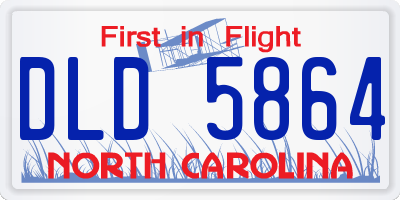 NC license plate DLD5864