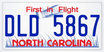 NC license plate DLD5867
