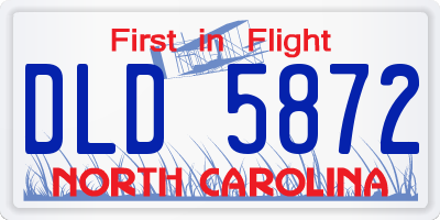 NC license plate DLD5872