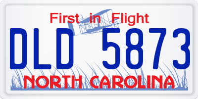 NC license plate DLD5873