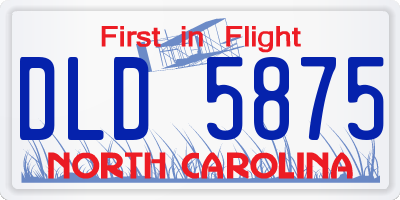 NC license plate DLD5875