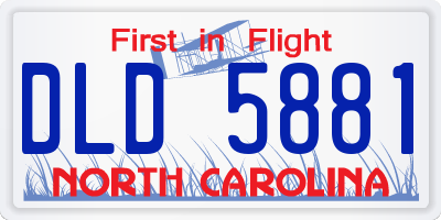 NC license plate DLD5881