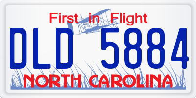 NC license plate DLD5884