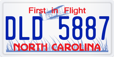 NC license plate DLD5887