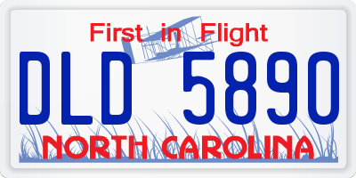 NC license plate DLD5890