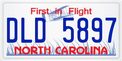 NC license plate DLD5897