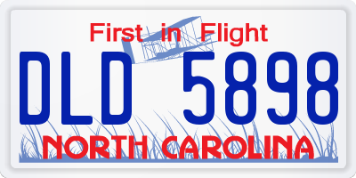 NC license plate DLD5898