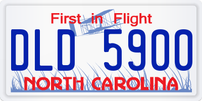 NC license plate DLD5900
